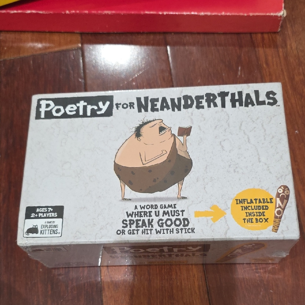 Exploding Kittens Poetry for Neanderthals Card Game - Gray
